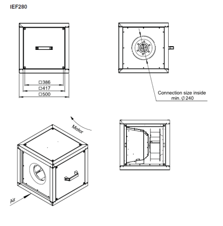 Вытяжные кухонные вентиляторы SHUFT IEF 280 D