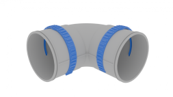 Отвод 90° Flexag FL75-PP90