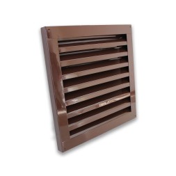 Решетка накладная жалюзийная 300x300 коричневый