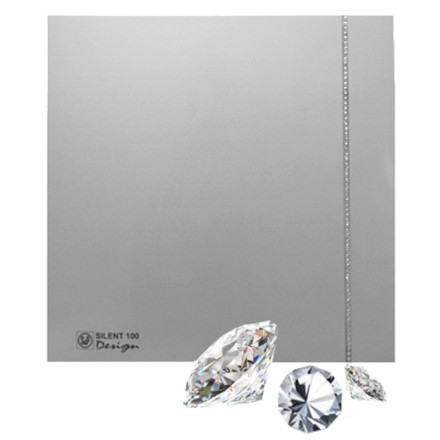 Вентилятор вытяжной Soler Palau SILENT-100 CZ SILVER DESIGN SWAROVSKI