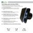 Накладной вентилятор Seicoi SNAD04-01A Matt black glass