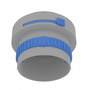Фланец соединительный с ирисовым дросселем Flexag FLD75-G, цвет серый