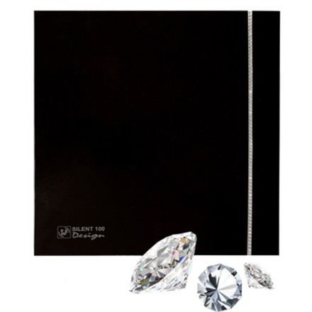Вентилятор вытяжной Soler Palau SILENT-100 CZ BLACK DESIGN SWAROVSKI