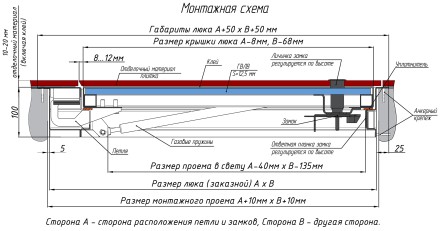 Люк ревизионный напольный Хаммер Бонд 700x700