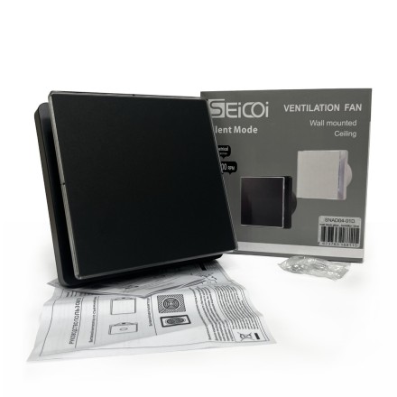 Накладной вентилятор Seicoi SNAD04-01 Black glass