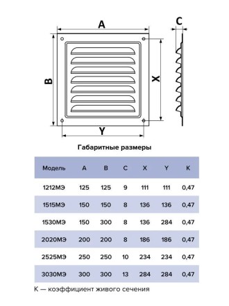Решетка металлическая с сеткой Era 1515МЭ 150х150 Ivory