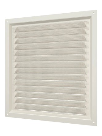 Решетка металлическая с сеткой Era 2525МЭ 250х250 Ivory