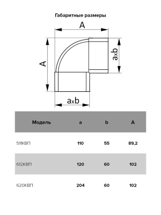 Колено вертикальное 90° для плоских каналов ERA 612КВП 60x120