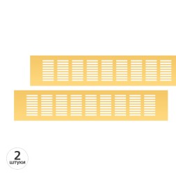 Вентиляционная решетка Благовест 80x400 золото (2шт.)