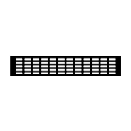 Вентиляционная решетка Благовест 120x500 Черный матовый