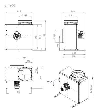 Вытяжные кухонные вентиляторы SHUFT EF 560 D