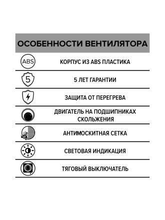 Бытовой вентилятор осевой ERA STANDARD 5S-02 D125мм