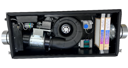 Приточная установка с электрическим нагревом Minibox E-300 Mini PREMIUM Вентилятор EC EbmPapst (Германия) Zentec