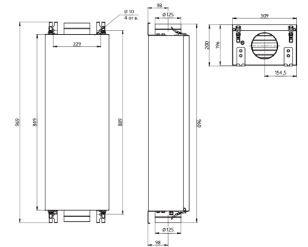 Приточная установка с электрическим нагревом Minibox E-300 Mini PREMIUM Вентилятор EC EbmPapst (Германия) Zentec