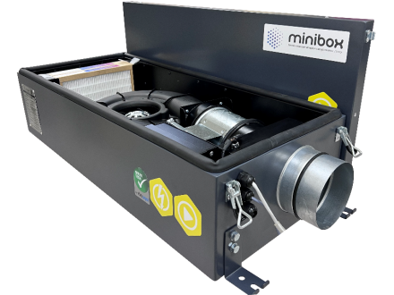 Приточная установка с электрическим нагревом Minibox E-300 Mini PREMIUM Вентилятор EC EbmPapst (Германия) GTC