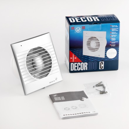 Вентилятор вытяжной Soler Palau DECOR-100C Silver 13Вт