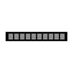 Вентиляционная решетка Благовест 100x400 Черный матовый