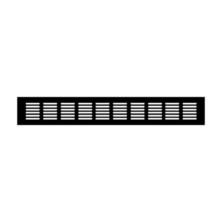 Вентиляционная решетка Благовест 100x400 Черный матовый