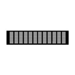 Вентиляционная решетка Благовест 100x800 Черный матовый