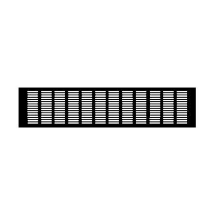 Вентиляционная решетка Благовест 100x800 Черный матовый