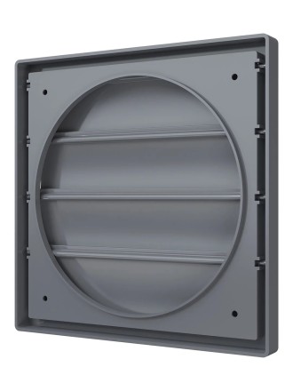 Решетка вытяжная с гравитационными жалюзи ERA Street line 2424К20Ф Серый 240x240-200мм