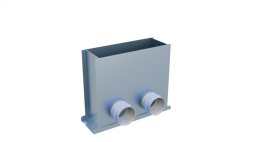 Flexag FL-PFP-400x100/90x2 пленум напольный, 400x100, на 2 выxода FLD