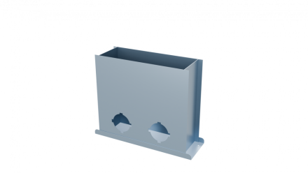 Flexag FL-PFP-400x100/90x2 пленум напольный, 400x100, на 2 выxода FLD