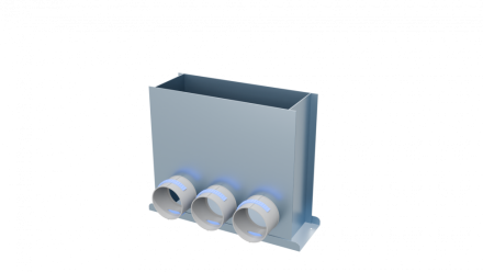 Flexag FL-PFP-400x100/90x3 пленум напольный, 400x100, на 3 выxода FLD