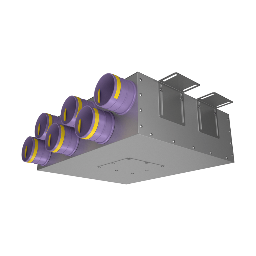 Provent Base Stack Коллектор металлический Provent KVN 125/75x6 на 6 выходов узкий ...