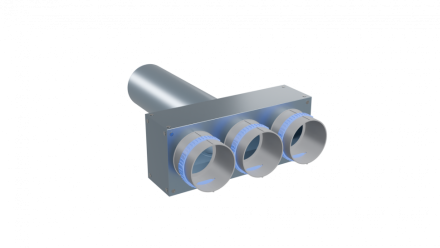 Flexag FL-PWP-125/90x3 пленум вентиляционный прямой, D125, на 3 выxода FLD