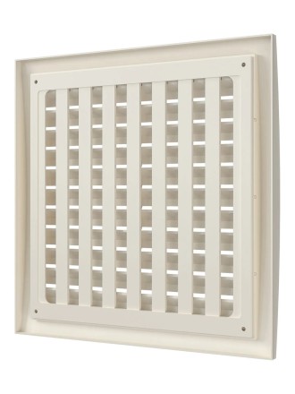 Решетка вентиляционная пластиковая регулируемая Era 2525РРП 250х250 Ivory
