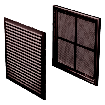 Решетка пластиковая VENTS МВ 250 с коричневый