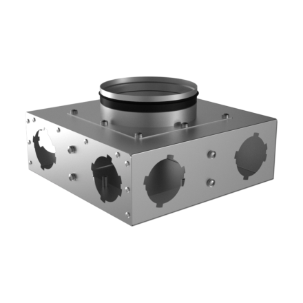 Коллектор металлический концевой Provent KVF 160/75x6 на 6 выходов