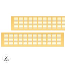 Вентиляционная решетка Благовест 120x500 золото (2шт.)