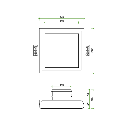 Диффузор скрытого монтажа SECRET FRAME FD100