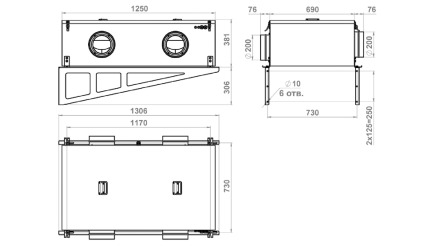 Приточная установка с электрическим нагревом Minibox E-2050 PREMIUM Вентилятор EC (Швеция) GTC