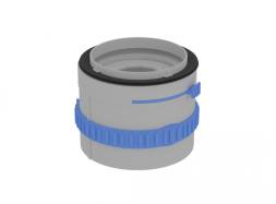 Фланец соединительный с ирисовым дросселем Flexag FLD90-G, цвет серый