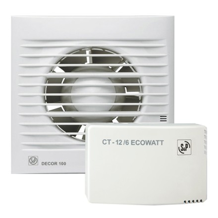 Вентилятор вытяжной Soler Palau KIT DECOR-100CHZ 12V+CT-12/6 ECOWATT