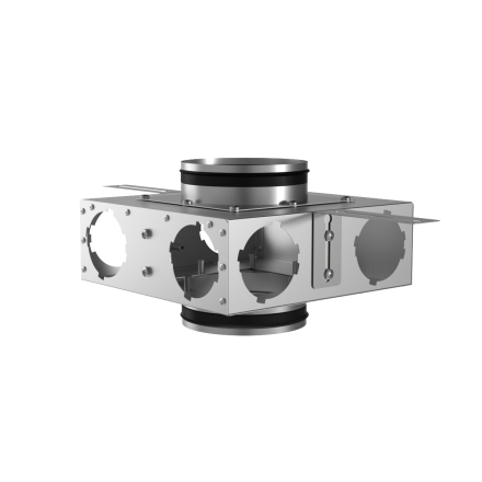 Коллектор металлический проходной Provent KVF 160/160/90x6 на 6 выходов