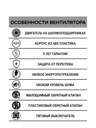 Бытовой вентилятор осевой DiCiTi BREEZE 5C-02 D125 White