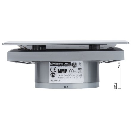 Вытяжной вентилятор сверхтонкий MMotors MM-P 100/90 Хром 16 Вт