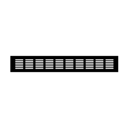 Вентиляционная решетка Благовест 60x400 черный матовый