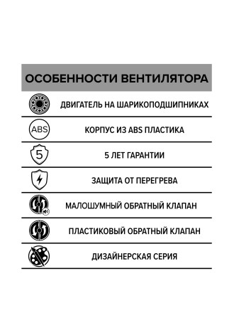 Бытовой вентилятор осевой DICITI RIO 5C D125мм Gray metal