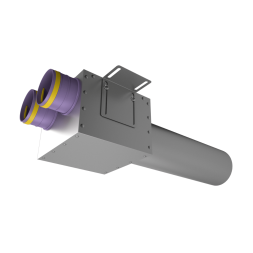 Адаптер (пленум) прямой круглый Provent VPDL 125/75x2  на 2 выхода (L=400)