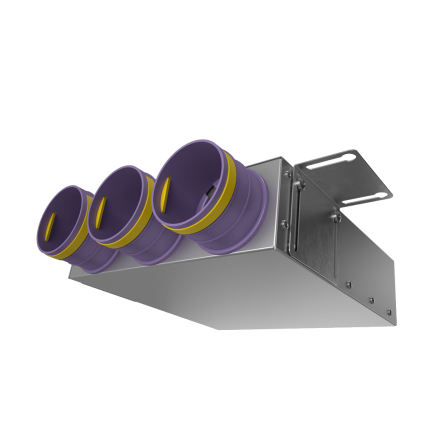Пленум прямой прямоугольный Provent VPK 300x90/75x3 на 3 выхода