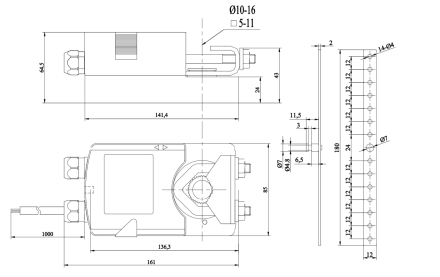 Электропривод BVM LM230-6 для воздушных заслонок