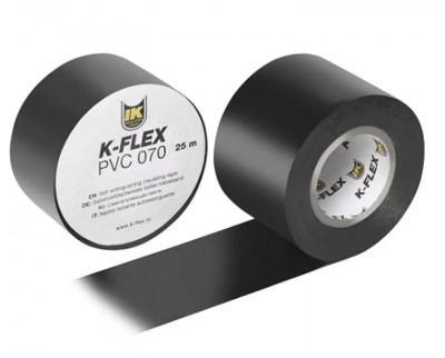 Лента самоклеющаяся K-FLEX 050-025 PVC AT 070 black