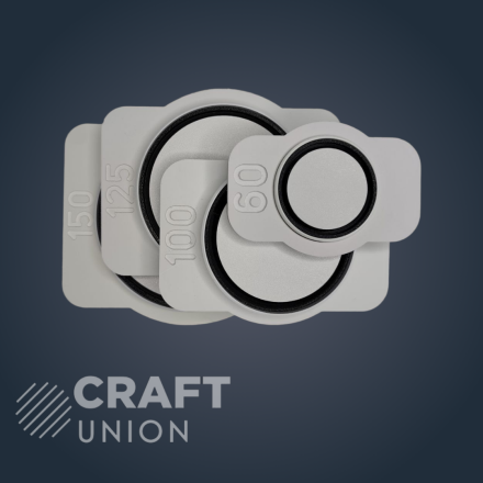 Белый вентиляционный диффузор Craft Union Grieta D100 мм