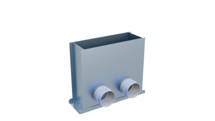 Flexag FL-PFP-300x100/75x2 пленум напольный, 300x100, на 2 выxода FLD