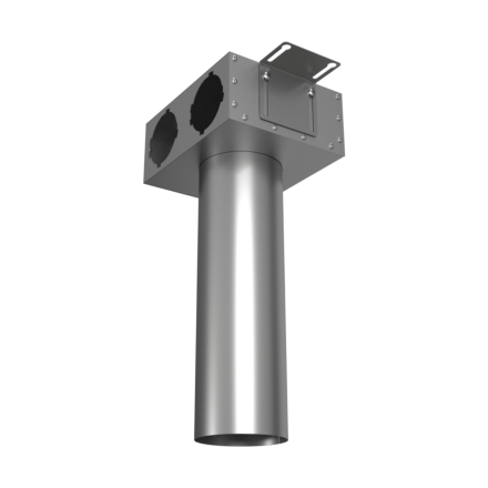 Адаптер (пленум) потолочный круглый Provent VPSL 125/90x2 на 2 выхода (L=400 мм)